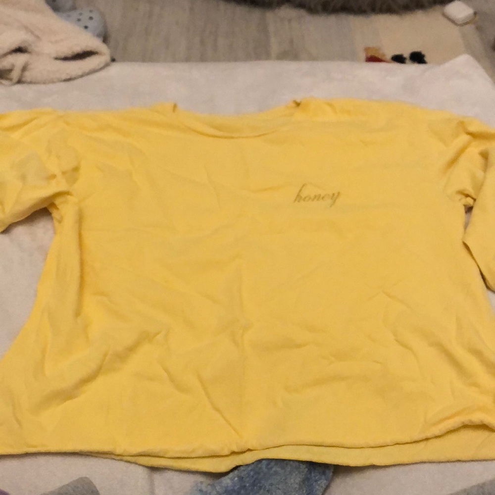 honey yellow brandy melville long sleeve shirt